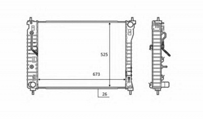 NRF 58449 -  Радиатор, охлаждение двигателя