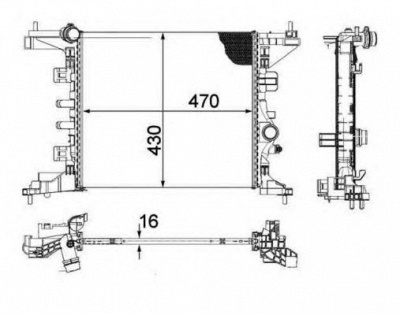NRF 58477 -  Радиатор, охлаждение двигателя