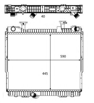NRF 58484 -  Радиатор, охлаждение двигателя
