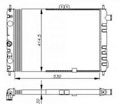 NRF 58670 -  Радиатор, охлаждение двигателя