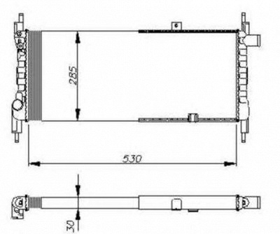 NRF 58711 -  Радиатор, охлаждение двигателя
