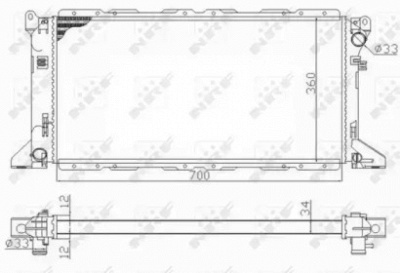 NRF 59013 -  Радиатор, охлаждение двигателя