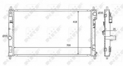 NRF 59089 -  Радиатор, охлаждение двигателя