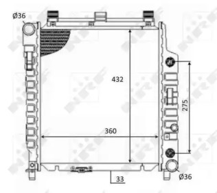 NRF 59102 -  Радиатор, охлаждение двигателя