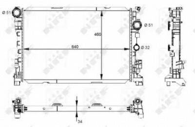 NRF 59133 -  Радиатор, охлаждение двигателя