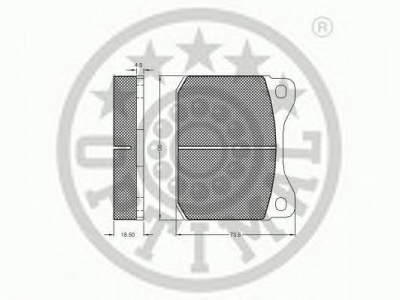 OPTIMAL 9143 -  Комплект тормозных колодок, дисковый тормоз