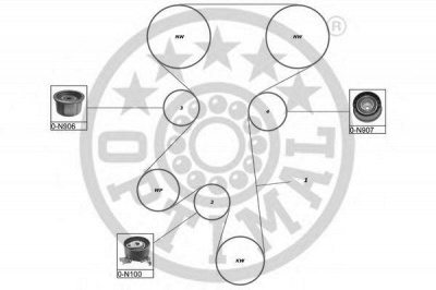 OPTIMAL sk1165 -  Комплект ремня ГРМ