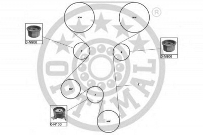OPTIMAL sk1166 -  Комплект ремня ГРМ
