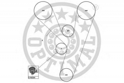 OPTIMAL sk1308 -  Комплект ремня ГРМ