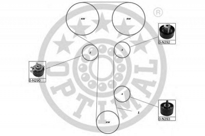 OPTIMAL sk1339 -  Комплект ремня ГРМ