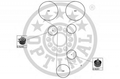 OPTIMAL sk1340 -  Комплект ремня ГРМ
