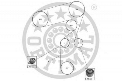 OPTIMAL sk1367 -  Комплект ремня ГРМ