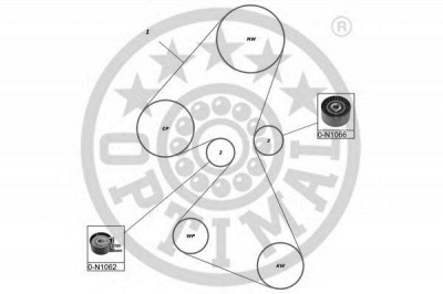 OPTIMAL sk1391 -  Комплект ремня ГРМ