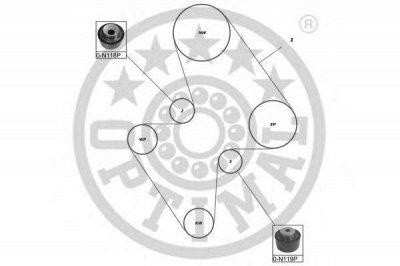 OPTIMAL sk1394 -  Комплект ремня ГРМ