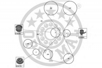 OPTIMAL sk1463 -  Комплект ремня ГРМ