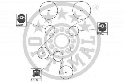 OPTIMAL sk1478 -  Комплект ремня ГРМ