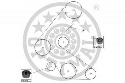 OPTIMAL sk1481 -  Комплект ремня ГРМ