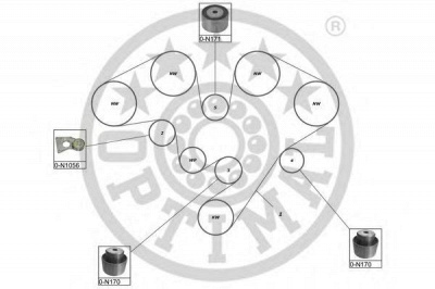 OPTIMAL sk1483 -  Комплект ремня ГРМ