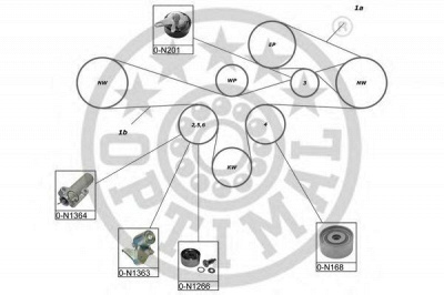 OPTIMAL sk1621 -  Комплект ремня ГРМ