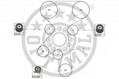 OPTIMAL sk1632 -  Комплект ремня ГРМ