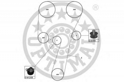 OPTIMAL sk1635 -  Комплект ремня ГРМ
