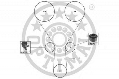 OPTIMAL sk1652 -  Комплект ремня ГРМ
