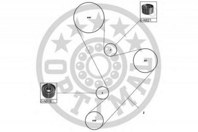 OPTIMAL sk1657 -  Комплект ремня ГРМ