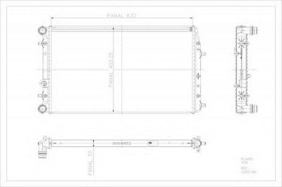 ORDONEZ 1020746808 -  Радиатор, охлаждение двигателя