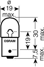 OSRAM 5007 -  Лампа накаливания, ORIGINAL LINE R5W 12В 5Вт, 1шт