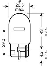 OSRAM 7505 -  Лампа накаливания, ORIGINAL LINE W21W 12В 21Вт, 1шт