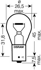 OSRAM 7507lda02b -  Лампа накаливания, DIADEM PY21W 12В 21Вт, 2шт