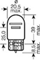 OSRAM 7515 -  Лампа накаливания, Original Line W21/5W 12В 21/5Вт, 1шт