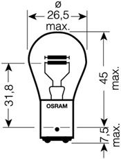 OSRAM 7528ult02b -  Лампа накаливания, фонарь указателя поворота; Ламп