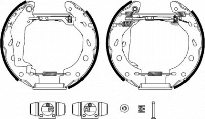 PAGID r1359 -  Комплект тормозных цилиндров и колодок Shoe Kit Pro