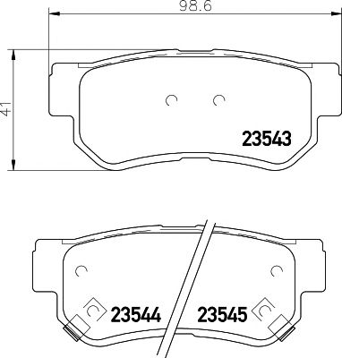 PAGID t1305 -  Комплект тормозных колодок, дисковый тормоз