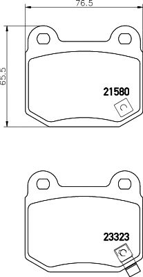 PAGID t1386 -  Комплект тормозных колодок, дисковый тормоз