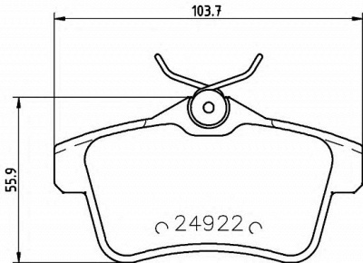 PAGID t1844 -  Комплект тормозных колодок, дисковый тормоз