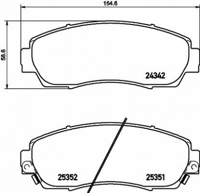 PAGID t2163 -  Комплект тормозных колодок, дисковый тормоз