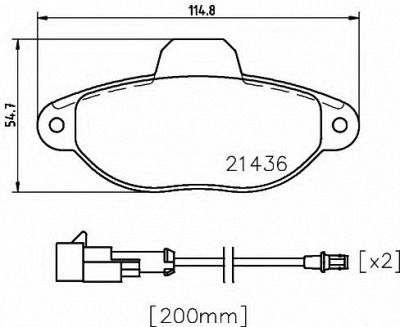 PAGID t2216 -  Комплект тормозных колодок, дисковый тормоз