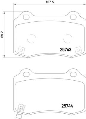 PAGID t2281 -  Комплект тормозных колодок, дисковый тормоз