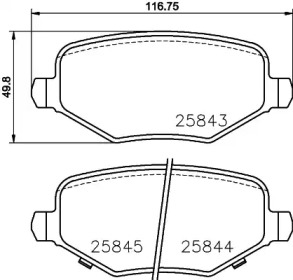 PAGID t2469 -  Комплект тормозных колодок, дисковый тормоз