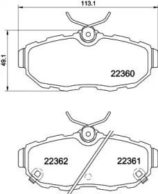 PAGID t2524 -  Комплект тормозных колодок, дисковый тормоз
