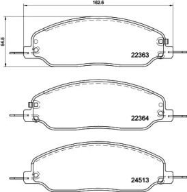 PAGID t2525 -  Комплект тормозных колодок, дисковый тормоз