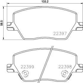 PAGID t2560 -  Комплект тормозных колодок, дисковый тормоз