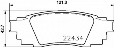 PAGID t2561 -  Комплект тормозных колодок, дисковый тормоз