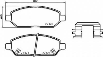PAGID t2584 -  Комплект тормозных колодок, дисковый тормоз