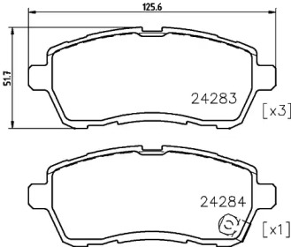 PAGID t2646 -  Комплект тормозных колодок, дисковый тормоз