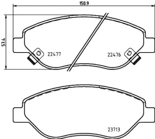 PAGID t2649 -  Комплект тормозных колодок, дисковый тормоз