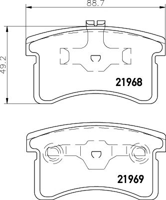 PAGID t3088 -  Комплект тормозных колодок, дисковый тормоз