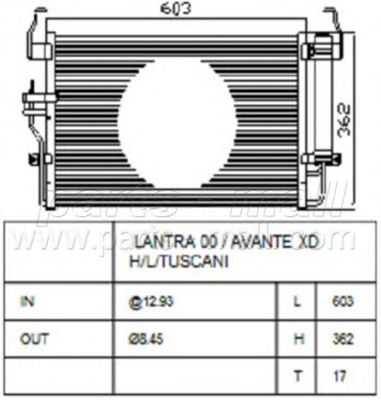 PARTS-MALL pxnca072 -  Конденсатор, кондиционер